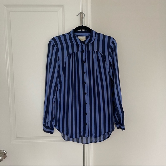 Maeve Tops - Anthropologie Maeve Breckenridge Striped Button Down Blouse